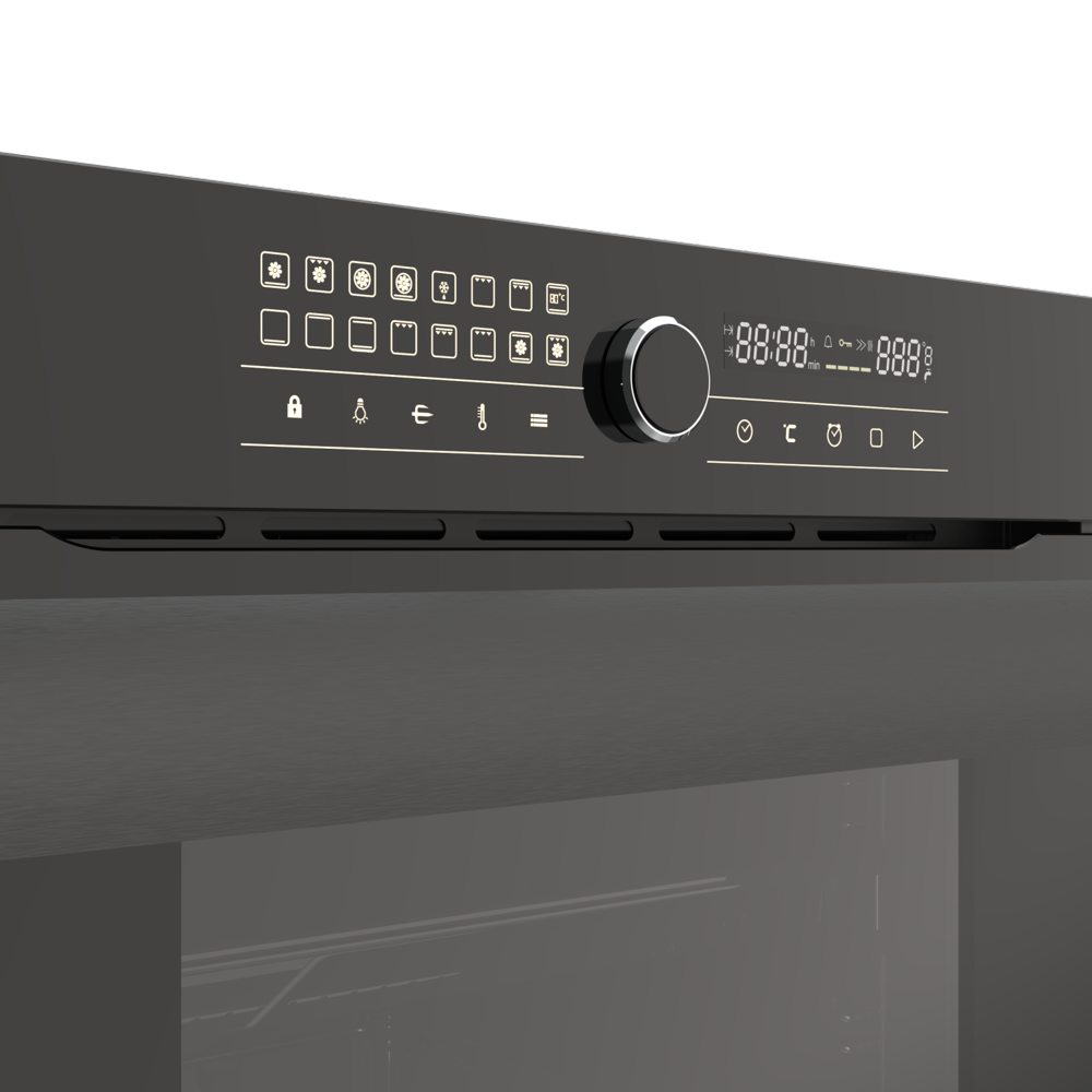 70 litres black Built-in Oven - 60cm