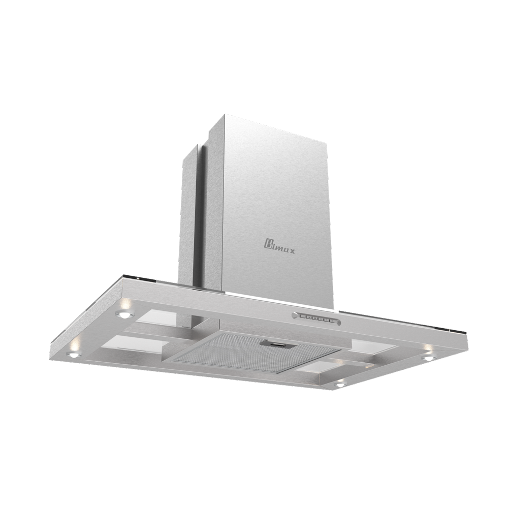 Island type stainless steel hood - 90cm