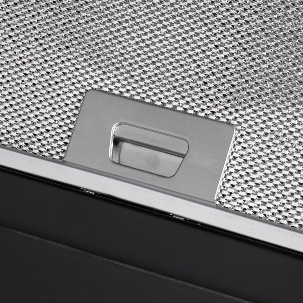 Wall Mount black glass hood - 60cm
