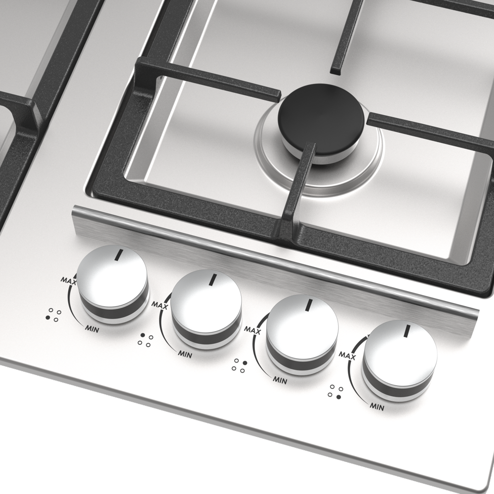 4 burner stainless steel gas stove - 60cm