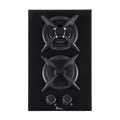 5 burner black glass gas stove - 30cm