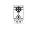 2 burner stainless steel gas stove - 30cm